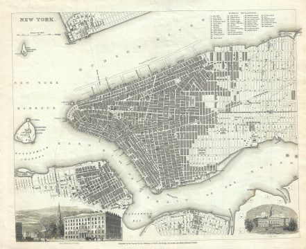 1840 S.D.U.K. Subscriber's Edition Map or Plan of New York City