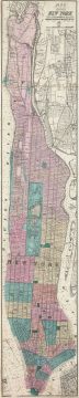 1868 Shannon and Rogers Map of New York City (Manhattan)