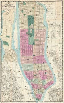 1865 Dripps Map or Plan of New York City and Vicinity