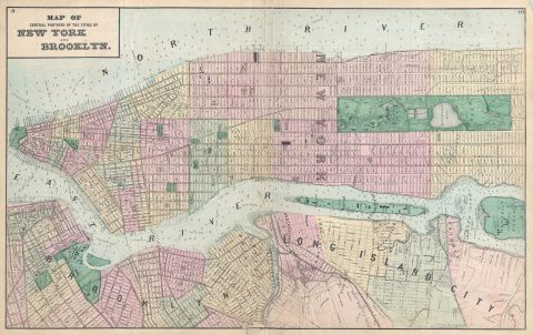 1873 Beers Map of New York City