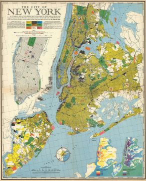 1939 Richard Edes Harrison Map of New York City