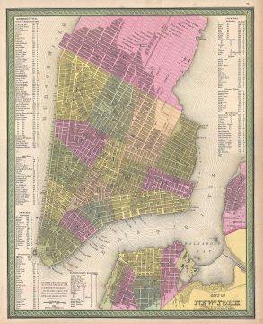 1849 Mitchell Map of New York City