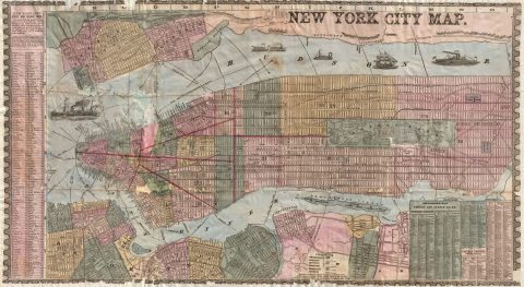 1857 Phelps Map of New York City