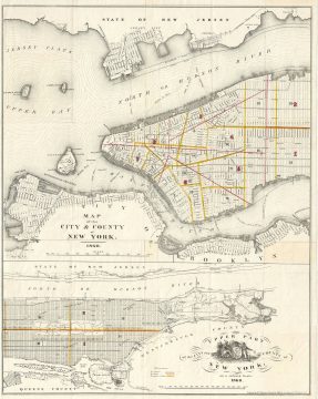 1860 Valentine Map of New York City