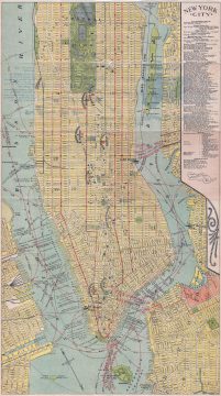 1894 Walker Map or Plan of New York City