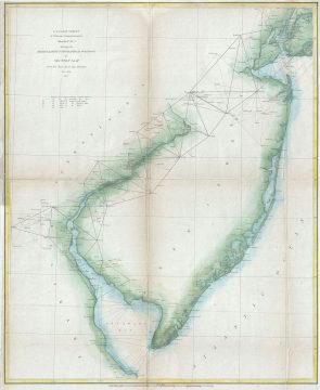 1851 U.S. Coast Survey Map of New Jersey and the Delaware Bay