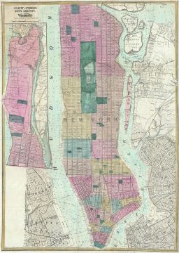1866 Dripps Map of New York City and Vicinity