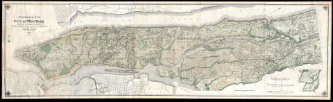 1874 Viele Waterway Map of New York City (w/ Bronx)