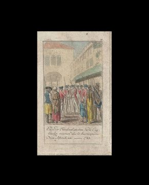 1784  Chodowiecki View of New York Evacuation Day, Revolutionary War