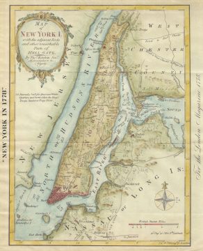 1869 Kitchen / Shannon Map of  New York City