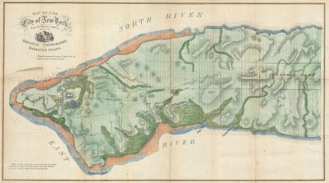 1859 Egbert Viele Map of Manhattan, New York City, New York