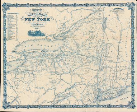 1867 Goodsell Map of New York Railroads