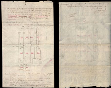 1856 Cadastral Survey of Upper West Side (85th - 89th Streets), New York City