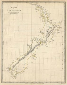 1838 S.D.U.K. Map of New Zealand
