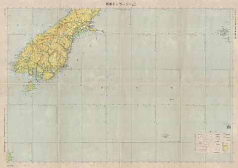 1942 or Showa 17 World War II era Japanese Aviation Map of Southern New Zealand