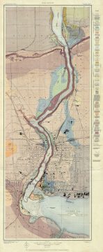 1913 U.S. Geological Survey Areal Geology Map of Niagara River, New York (with Niagara Falls)