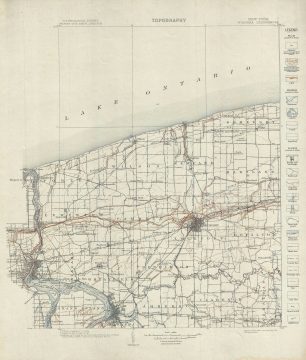 1913 U.S. Geological Survey Topographic Map of Niagara County, New York
