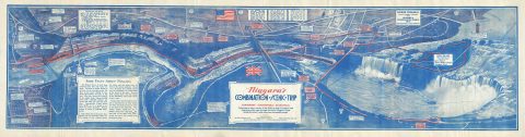 1934 Davison Pictorial Map or View or Map of the Niagara Falls
