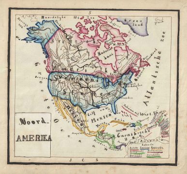 1871 Sikkel Manuscript Map of North America