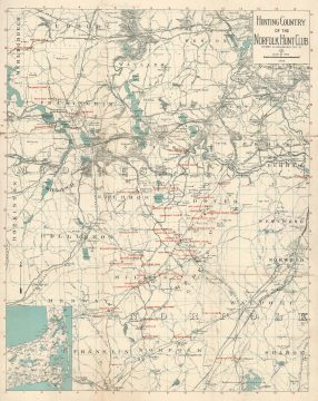 1922 Vaughan Map of Middlesex County, Massachusetts