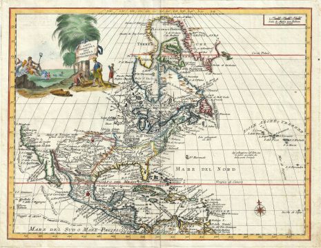 1740 Albrizzi Map of North America
