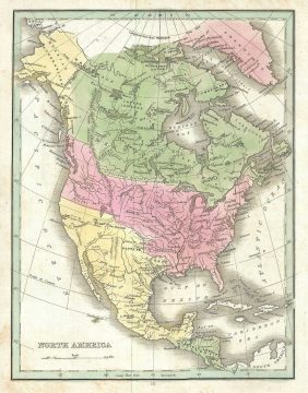 1835 Bradford Map of North America