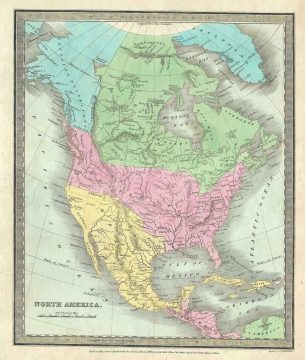 1834 Burr Map of North America