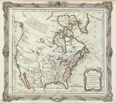 1766 Desnos and Brion Map of North America