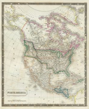 1835 Hall Map of North America