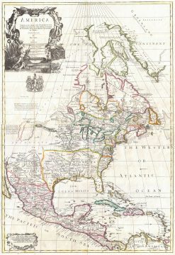 1710 Senex Map of North America