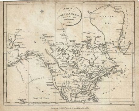 1794 Stockdale Map of North America