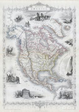 1850 Tallis Map of North America ( Texas at fullest )