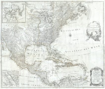 1788 Schraembl / Pownall Map of North America & the West Indies