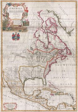 1710 Senex Map of North America