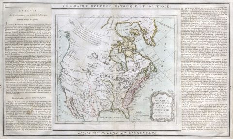 1789 Brion de la Tour Map of North America (Northwest Passage)