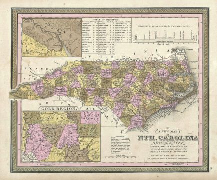 1849 Mitchell Map of North Carolina