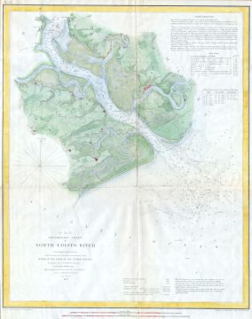 1853 U.S.C.S. Map of the North Edisto River, South Carolina