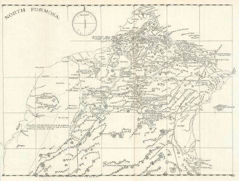1886 Denby Map of Northern Taiwan / Formosa