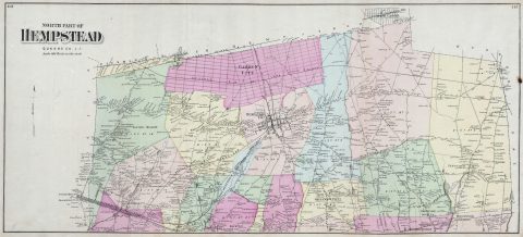 1868 Beers Map of Hempstead, Long Island, New York