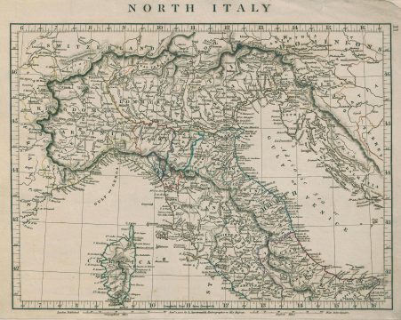1828 Arrowsmith Map of North Italy (Tuscany, Piedmont, Venice)