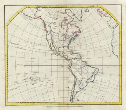 1823 Manuscript Map of North and South America