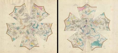 1870 Proctor Map of the Constellations of the Northern and Southern Hemispheres