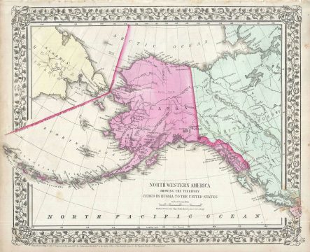 1867 Mitchell Map of Alaska