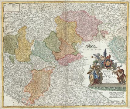 1745 Homann Heirs Map of Northeast Italy