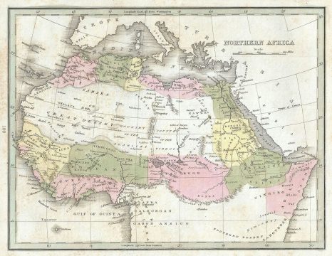 1835 Bradford Map of Northern Africa
