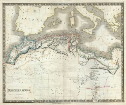 1835 Hall Map of Northern Africa
