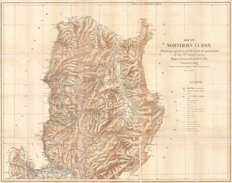 1900 Otis Map of Northern Luzon, the Philippines - Philippine-American War