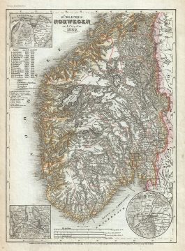 1852 Meyer Map of Norway