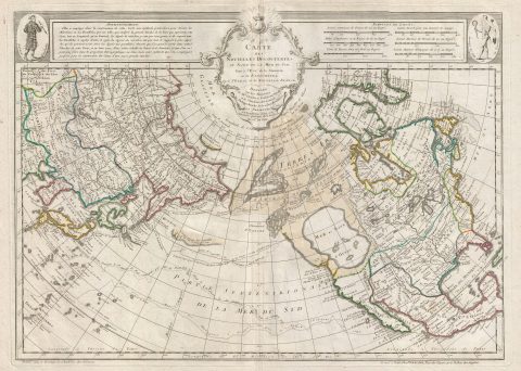 1760 De L'Isle Speculative Map of the North America, the Arctic, and Siberia  (Sea of the West)