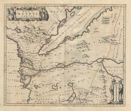 1721 De Wit Map of Northern Egypt
